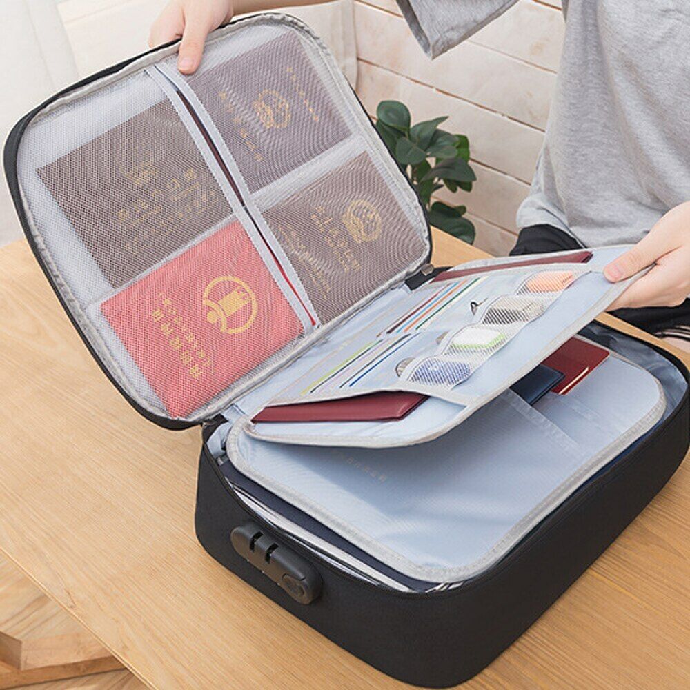 Storage Bag Large Capacity Multi-Layer Document Tickets Certificate File Storage