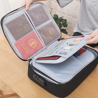 Storage Bag Large Capacity Multi-Layer Document Tickets Certificate File Storage