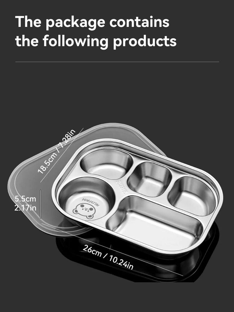 Lunch Box 316 Stainless Steel For Outdoor Kids Food Bento Compartment Containers
