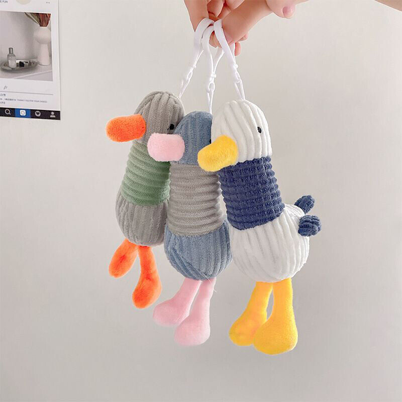 Cartoon Cute Plush Ugly Duck Keychain Toy Soft Key Ring Lady Girl Charm Bag Pend