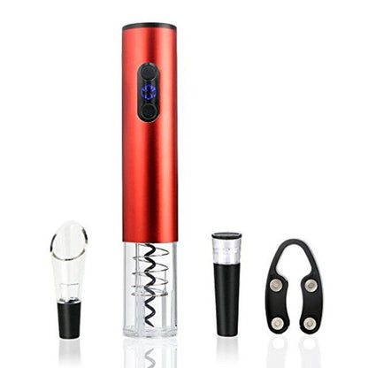 Kitchen Bar Tools 4Pcs Aluminum Alloy Wine Bottle Opener Electric Stopper Pourer