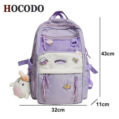 Women Backpack College Schoolbag Teenage Girls Travel Backpack Bookbag