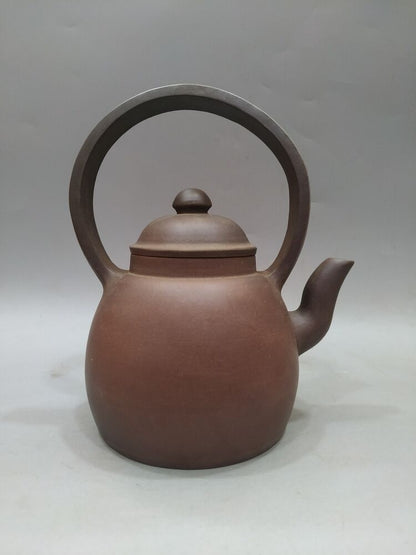 vintage chinese yixing purple clay teapot zisha ceremony carving Collectible art