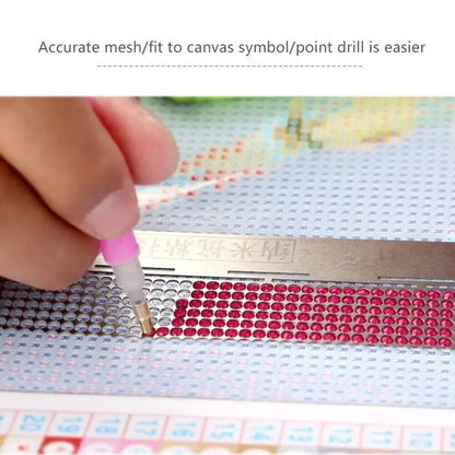 Diamond Painting Ruler Low Viscosity Stainless Steel Fix Tools Embroidery Assist