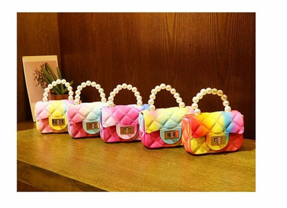 Women Mini Handbags Candy Color Jelly Crossbody Bags Girls Small Coin Pouch Baby
