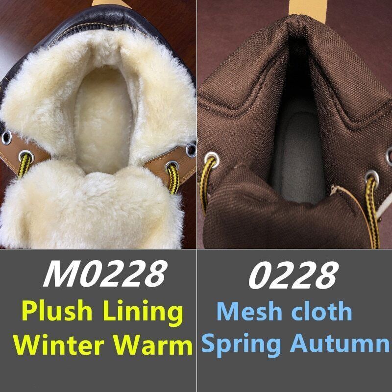 Boots Men Leather Snow Boots Man Shoes Outdoor Ankle Boots Men's Sneakers