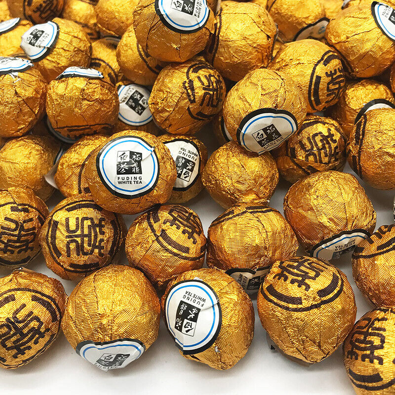Organic Handmade Ball-shaped Aged Shou Mei Longevity Eyebrow White Tea Balls