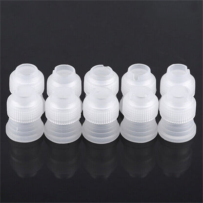 10x Coupler Adaptor Icing Piping Nozzle Bag Cake Flower Pastry Decoration ~gw