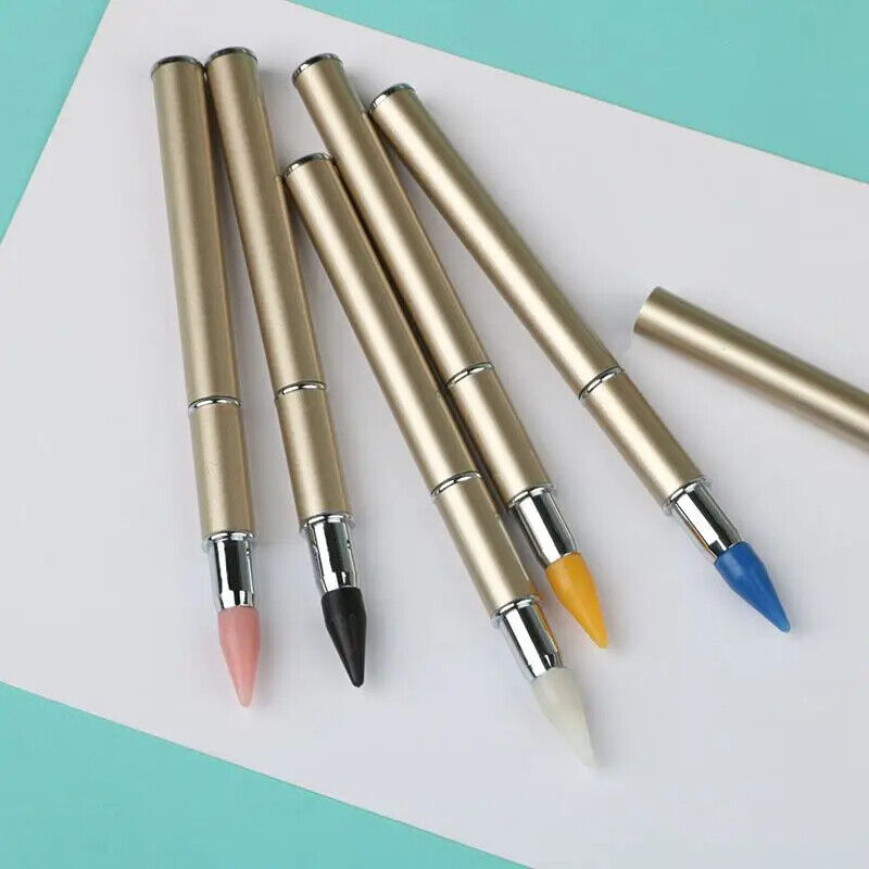 Nail Art Tool Metal Handle Dual-Ended Dotting Pen Crystal Rhinestone Accessories