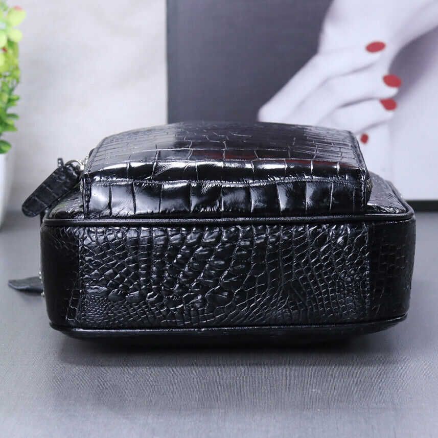 Handcrafted Nile Crocodile Skin Leather 9" Men's Luxury Shoulder/Messenger bags