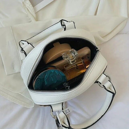 Women's Vintage Bag PU Leather Punk Crossbody Handbag Crucifix Shell Shape Gift