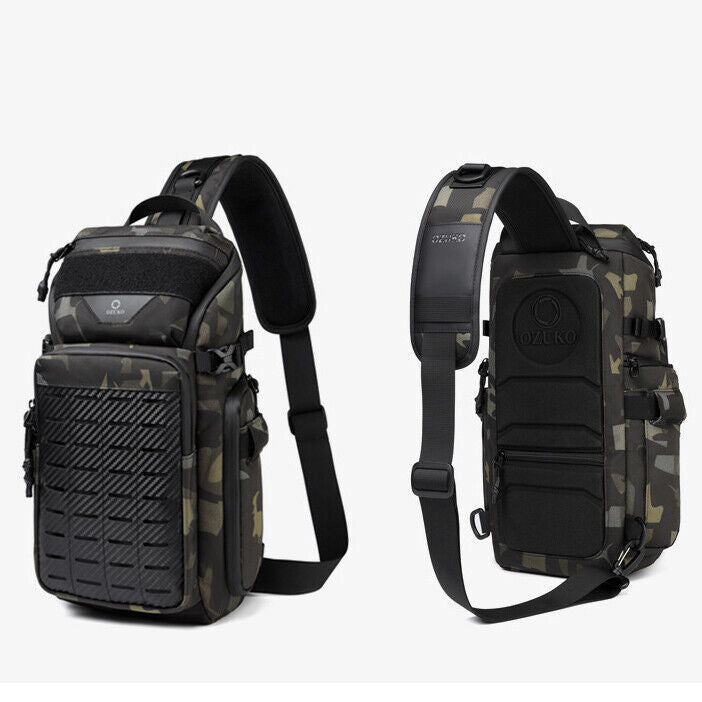 OZUKO Large Capacity Crossbody Bag Outdoor Daypack Waterproof Bag Sling Backpack