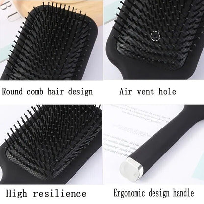Hair Brush Resin Air Cushion Comb Medium Paddle Anti-Static Scalp Massage 26x9cm
