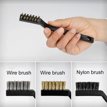 Aquarium Algae Cleaning Brush 3Pcs Steel Wire Nylon Fish Tank Accessory Cleaners