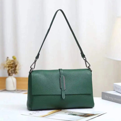 Lady's Flap Messenger Bags Genuine Cowhide Functional Shoulder Handbags New