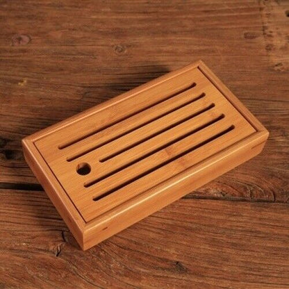 Chinese Bamboo Tea Tray Solid Tea Board KungFu Teaset Board Tools Cup Teapot Pad