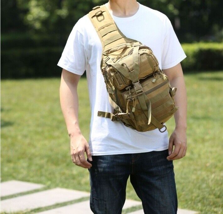 Military Tactical Pack Sling Backpack Bag Hiking Camping Hunting Travelling