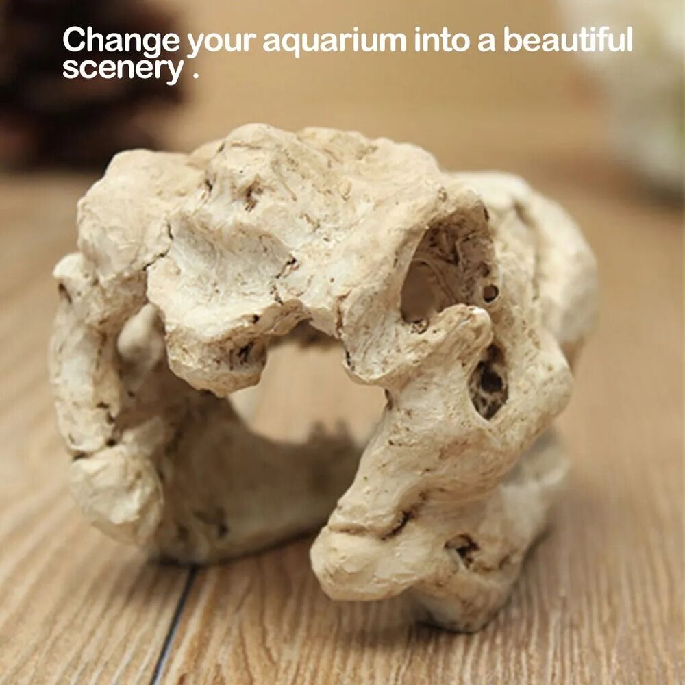 Aquarium Decor Resin Crocodile Skull Terrarium Fish Tank Ornaments 8.5x5.5x4.5cm