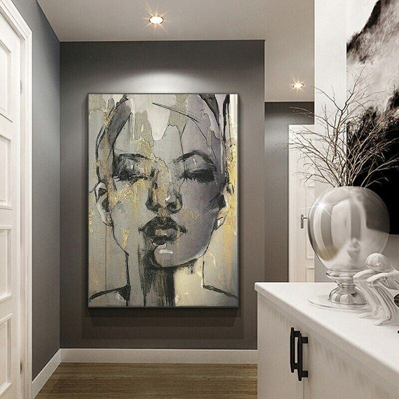 Face Black Canvas Posters Canvas Painting Wall Art Picture Home Decor Prints Art