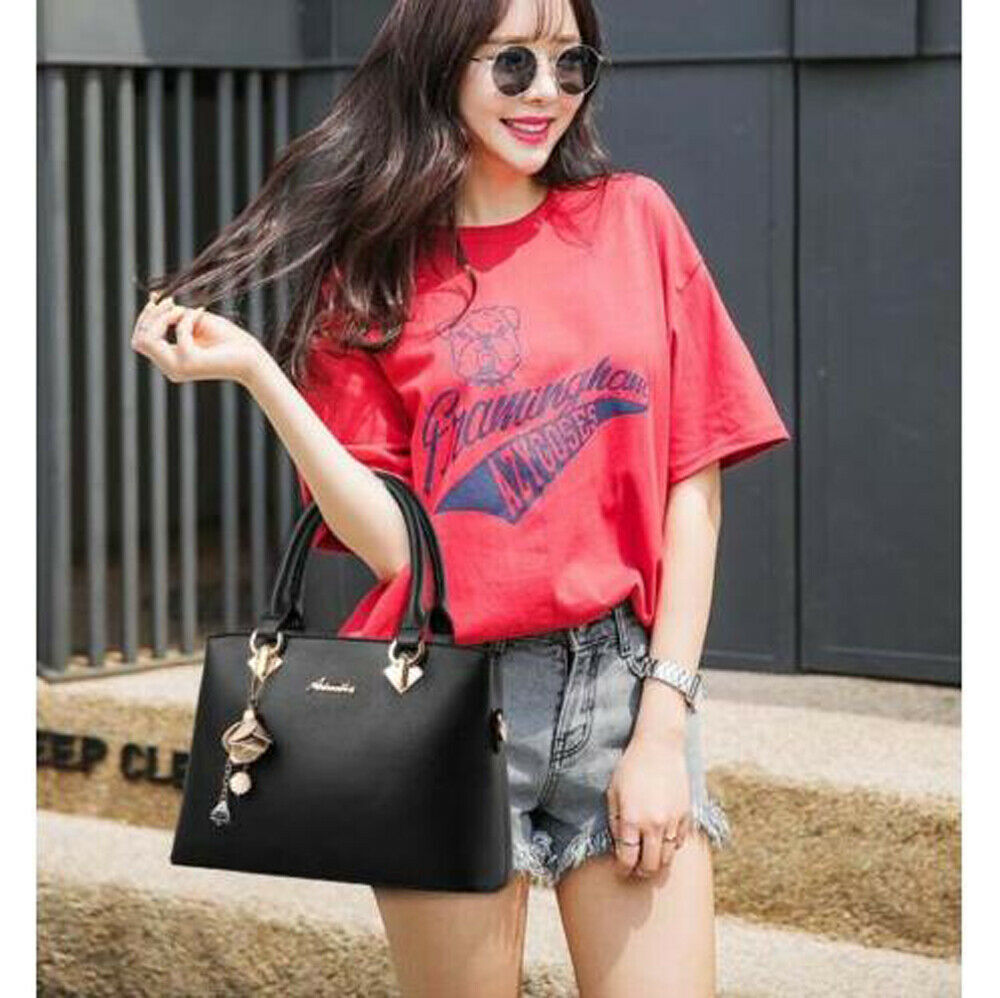Womens Ladies PU Leather Shoulder Bag Purse Handbags Crossbody Messenger Totes