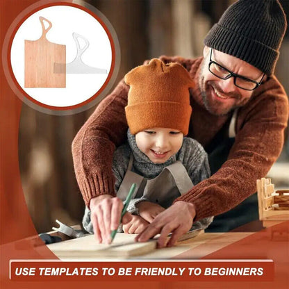 Cutting Board Handle Template Acrylic Clear Router Woodworking Tracing Stencils