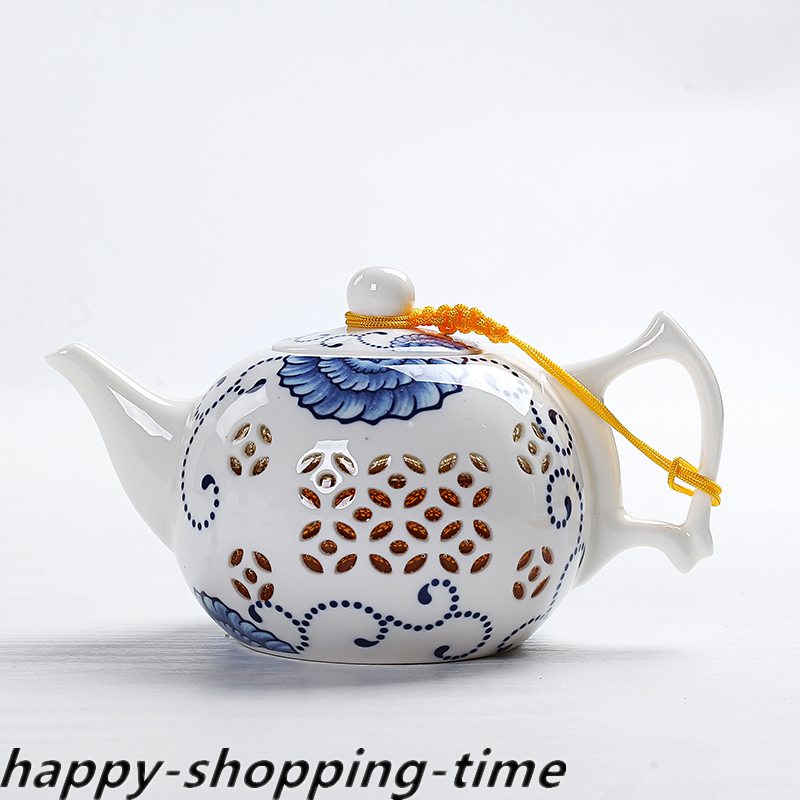 Porcelain Tea Pot Thin Glaze Hollow-out Design Kungfu Tea Pot With Infuser New
