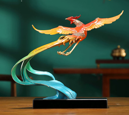 Bronze Phoenix Ornament Flying Mascot《瑞凤呈祥》