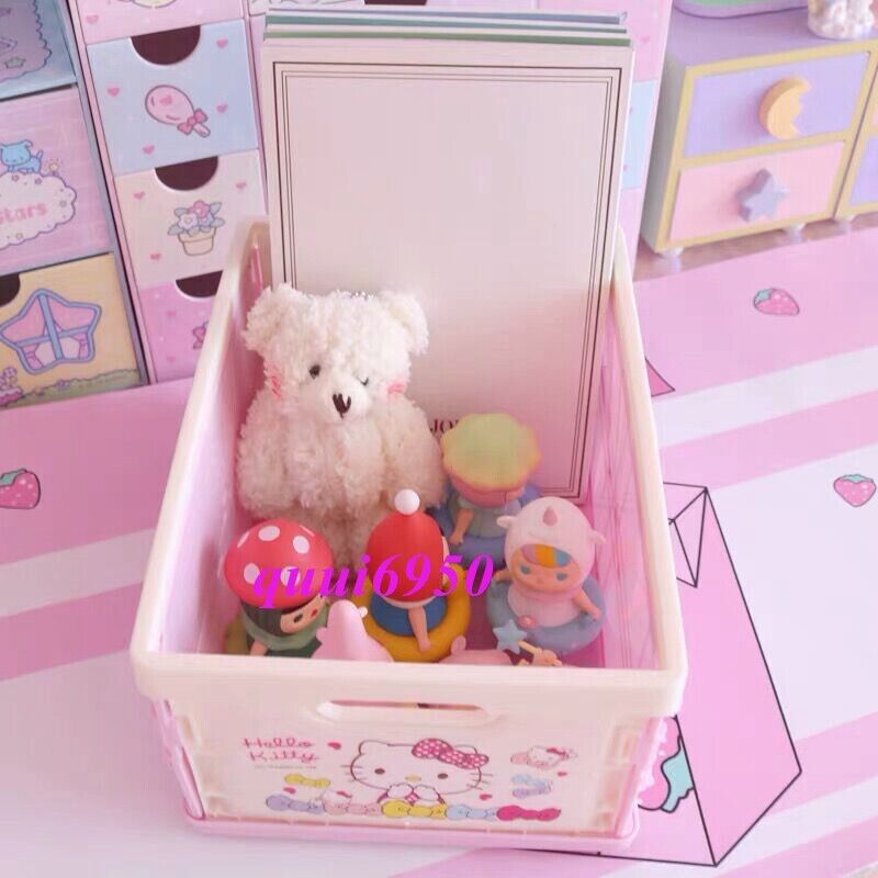 Kuromi Cinnamoroll Hello Kitty My Melody Foldable Storage Box Cube Organizer