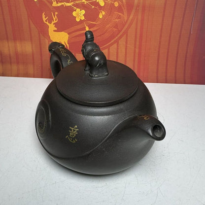 Vintage Chinese Yixing Purple Clay Teapot Zisha Ceramic Elephant Tea Set Collect
