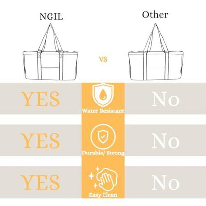 NGIL Utility Tote Bag (Baseball-white) Large, Baseball-white