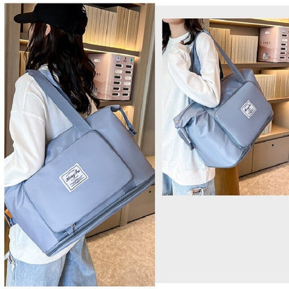 Foldable Sports Bag For Women Gym Swimming Ultralight Waterproof Wet Pocket