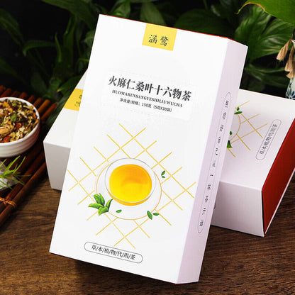 Healthy Organic Herbal Tea Sixteen Things Tea Hemp Seeds Mulberry Leaf 5g*30 Bags-