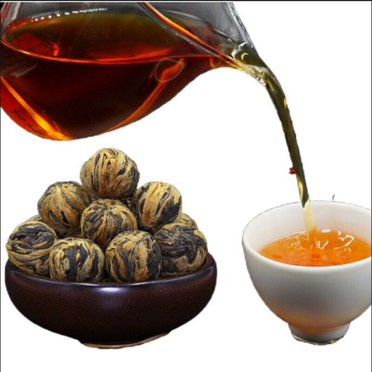 100g Small Gold Ball Black Tea Organic Dianhong Bud Tea China Yunnan Specialty