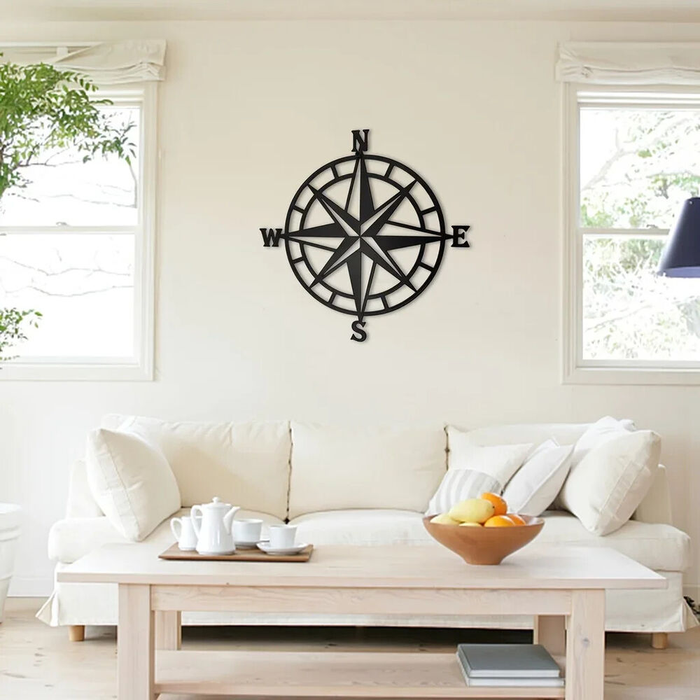 1pc, Compass Metal Wall Art, Room Decor, Home Decor, Scene Decor Wall decor
