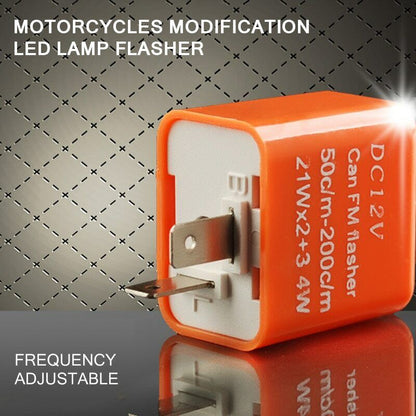 Adjustable Motorbike Turn Signal Light LED Flasher Frequency Relay Flasher 2 Pin