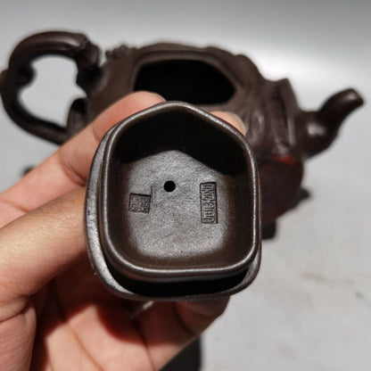 Chinese Yixing Purple Clay Teapot Tea Set Pot Zisha Ceramic Cute Decor Figurine