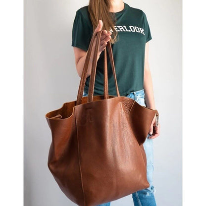 Leather Shouder Bags Handbag Laptop Tote Soft Bag Women Woman Wind Bag