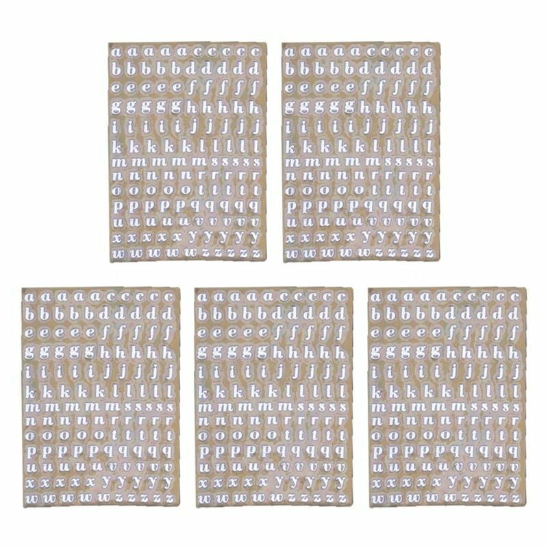 Decorative Stickers 3mm Alphabet Letters Numbers Chunky Glitter Epoxy Resin 5Pcs