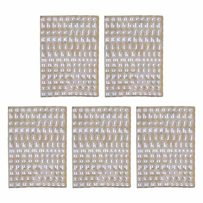 Decorative Stickers 3mm Alphabet Letters Numbers Chunky Glitter Epoxy Resin 5Pcs