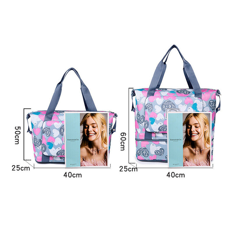 Printed Dry Wet Separation Gym Bag Extensible Waterproof Travel Sports Fitness