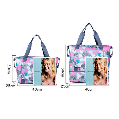 Printed Dry Wet Separation Gym Bag Extensible Waterproof Travel Sports Fitness