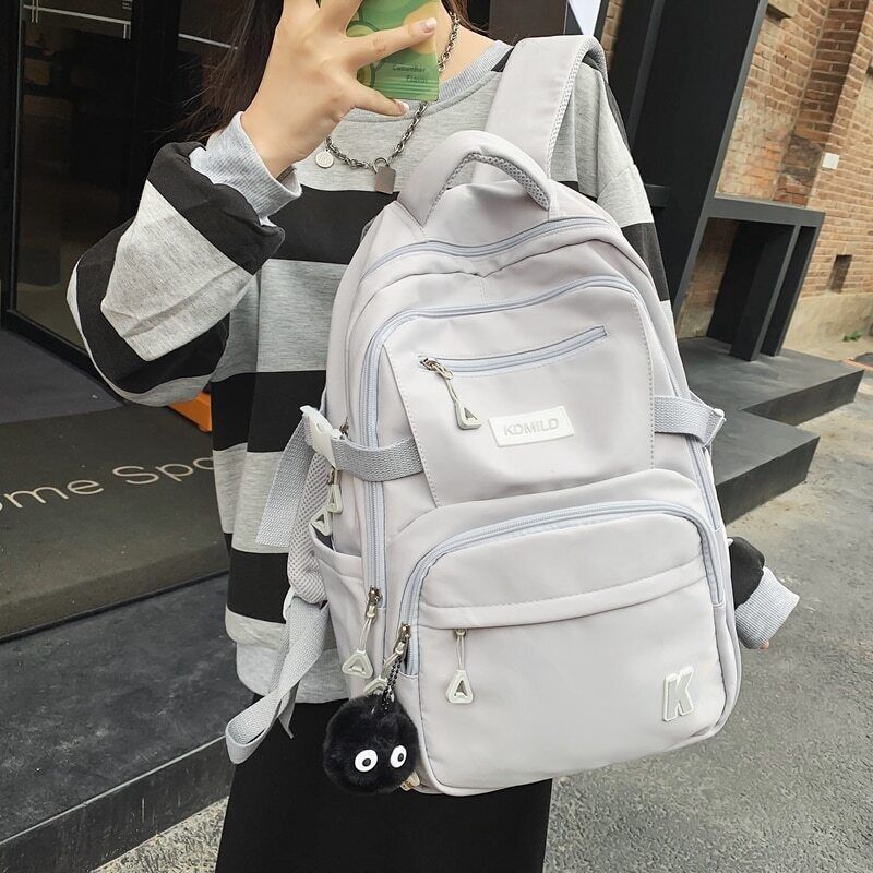 Buckle Backpack School Bag Student Shoulder Bag Teenage Girls Backpacks