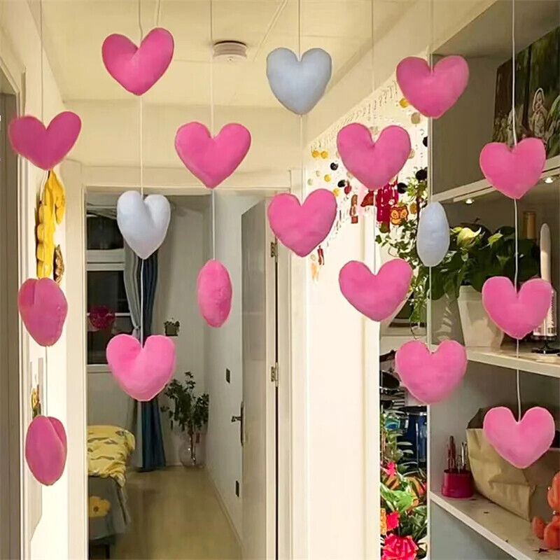 Heart Shaped Curtains Plastic Door Hanging Decoration String Pendants 60x65-95cm