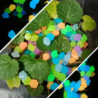 Luminous Stones 100Pcs Home Garden Aquarium Landscaping Glow in the Dark Pebbles