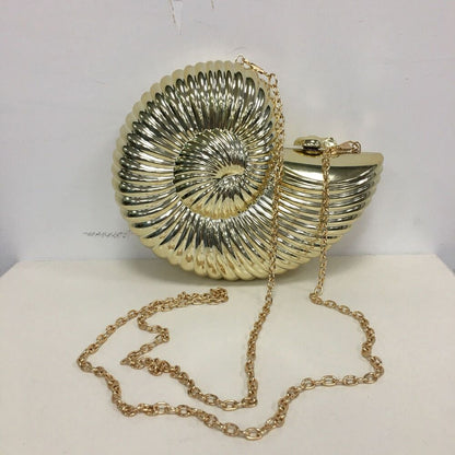 Gold/ Sliver Sling Shell Bag Wedding Crossbody Small Chain PVC Purses 185*150 MM