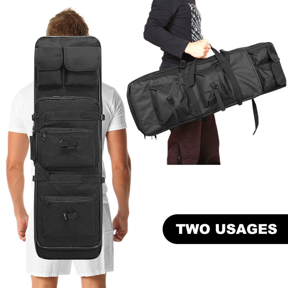 47" Tactical Carbine Rifle Range Gun Molle Bag Carry Soft Case Storage Backpack