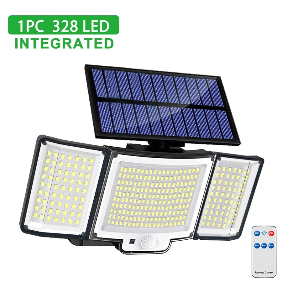 328/348 LED Solar Motion Sensor Light Outdoor IP65 Waterproof Garden Wall Lamp