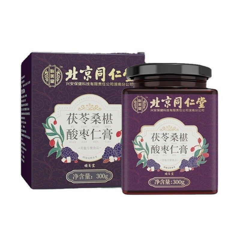 同仁堂茯苓桑椹酸枣仁膏 助眠酸枣膏300g/盒 TongRenTang Poria Mulberry Sour Jujube Kernel Paste