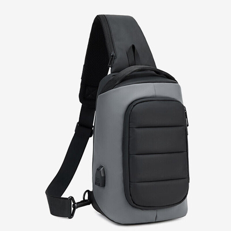 Sling Backpack Oxford cloth Waterproof&Anti-theft Crossbody Shoulder Bag USBPort