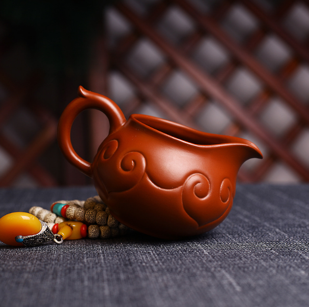 Kung Fu tea set accessories handmade Ruyi fair cup Yixing raw ore purple sand fa
